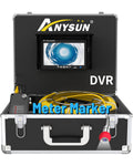 Anysun Sewer Inspection Camera - 100ft with 7" Monitor, DVR, 16GB Card, 12 Lights, Plumbing Pipe Camera for Plumber & Homeowner