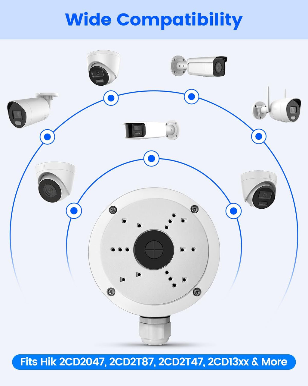 KU-DS-1280ZJ-S Metal Security Camera Junction Box for HIK Cameras