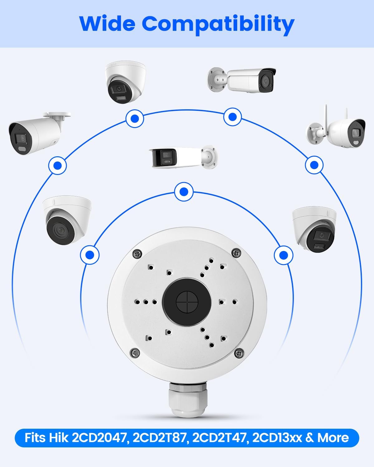 KU-DS-1280ZJ-S Metal Security Camera Junction Box for HIK Cameras