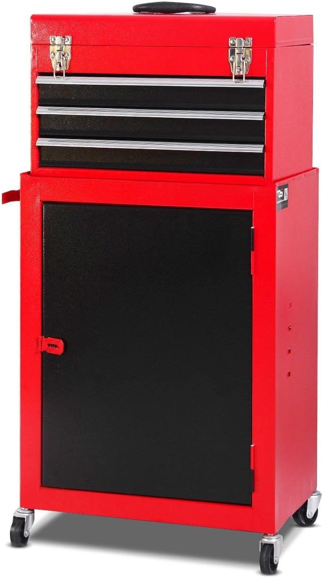 mini tool chest & cabinet storage box rolling showing dimensions