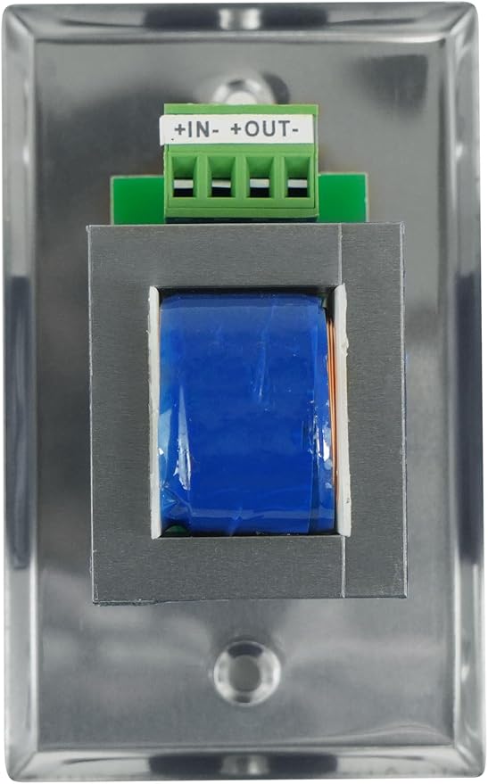 Rockville VOL70200 SS 200W 70V Wall Volume Control Zone Controller, Stainless