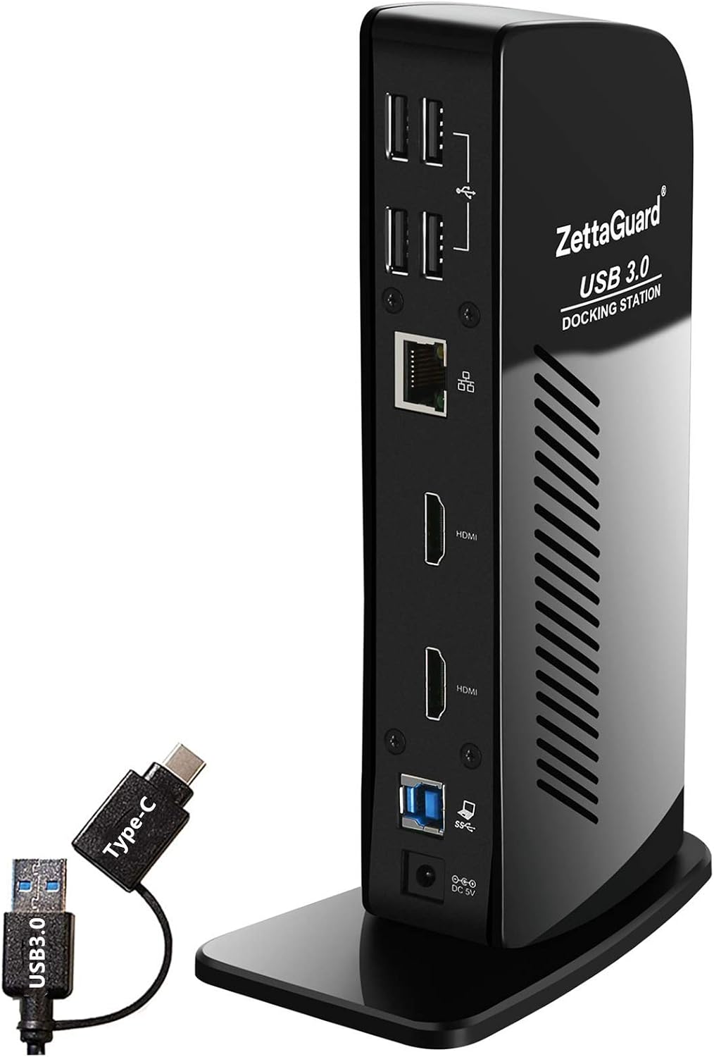 ZettaGuard USB 3.0 and USB-C Universal Laptop Docking Station