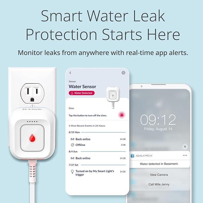 D-Link Next-Gen WiFi Water Leak Detector Starter Kit