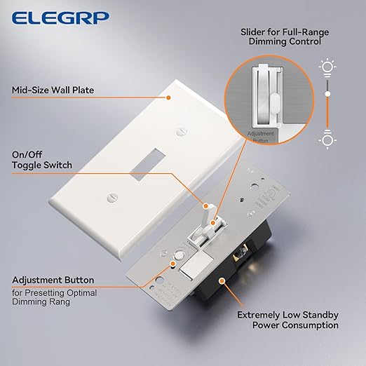 ELEGRP Digital Toggle Dimmer Switch (10 Pack)