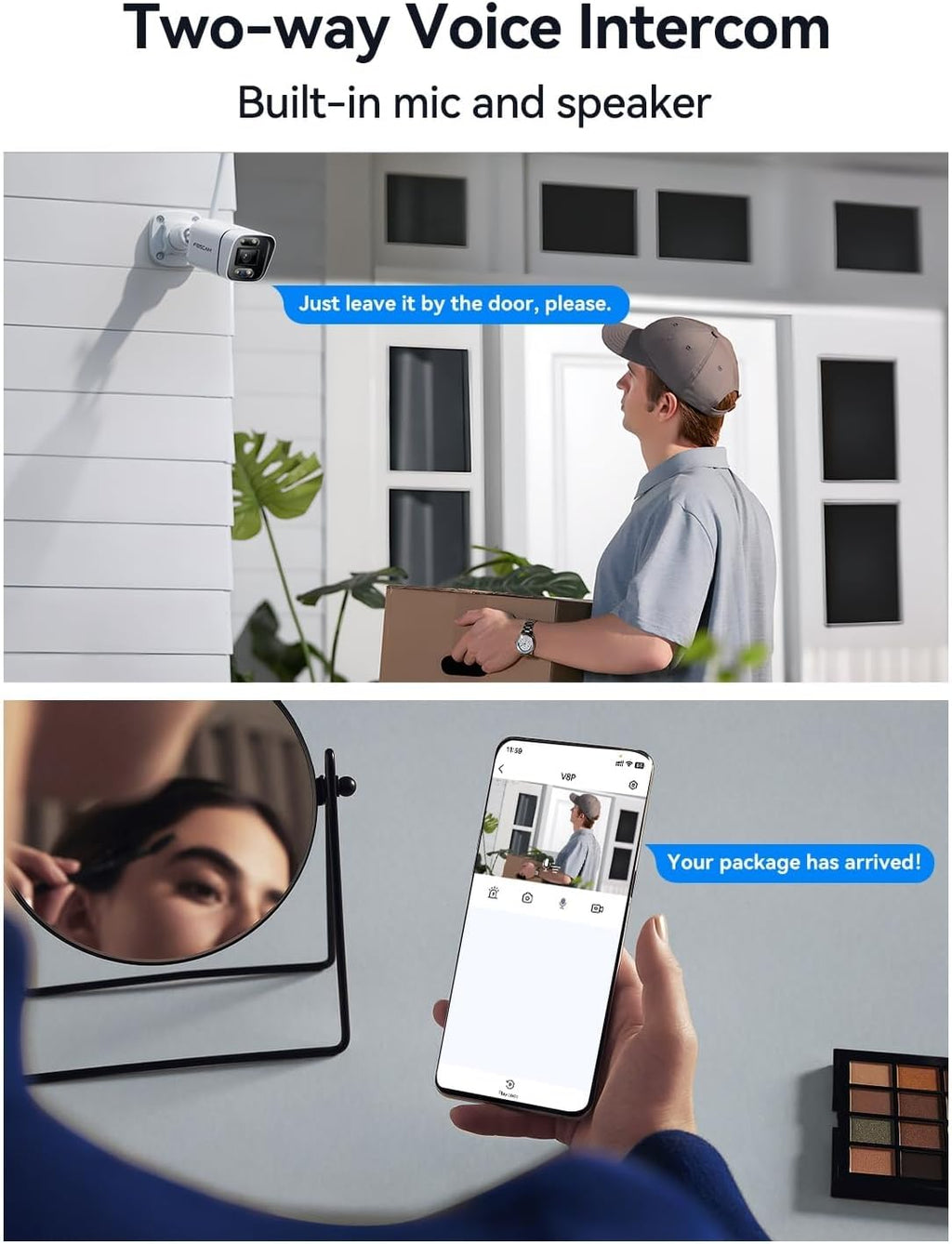 FOSCAM 4K 8MP Security Cameras Wireless Outdoor, 5GHz&2.4GHz WiFi Camera for Home Security, 120° FoV Outside Surveillance Cam, AI Human/Vehicle Detection, 66FT Color Night Vision, 120dB Siren, IP66