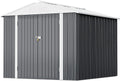 Greesum 8x6FT Outdoor Storage Shed, Gray