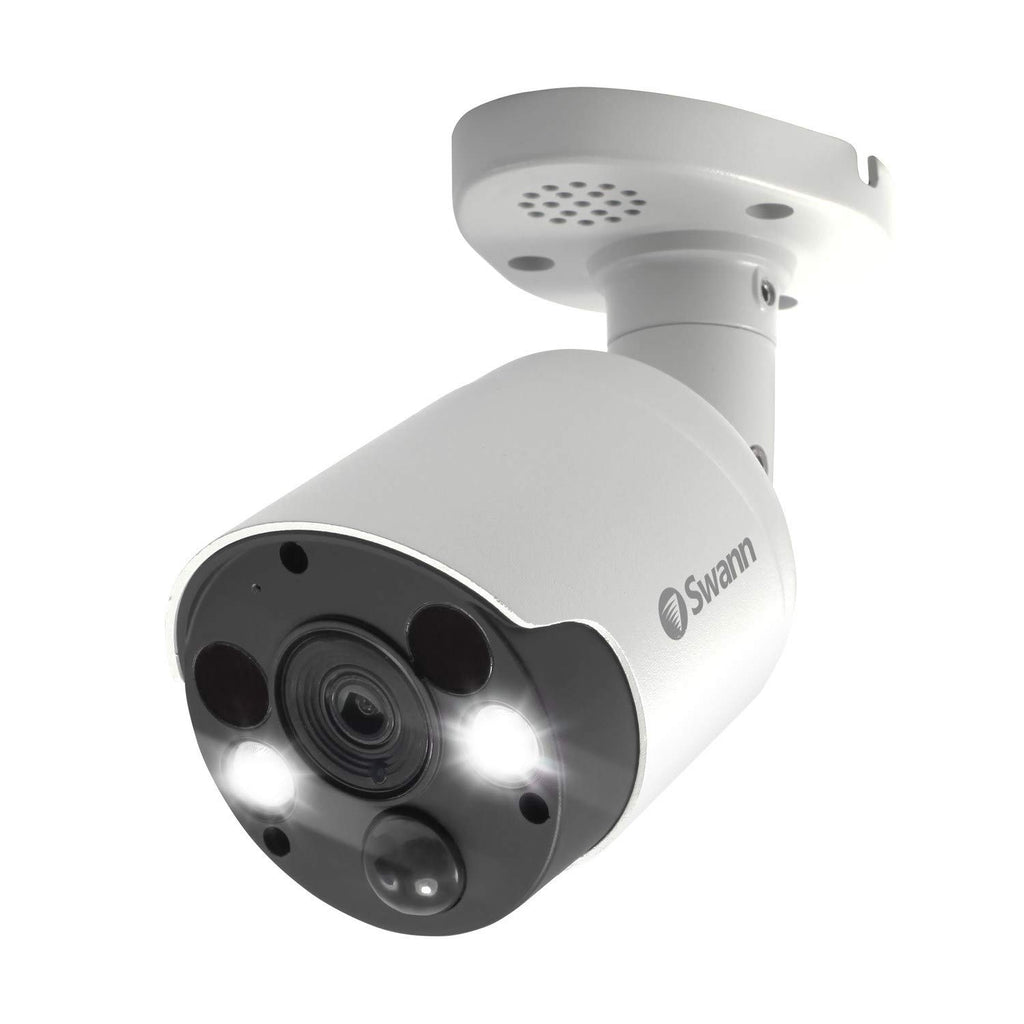 swann 5mp thermal sensing spotlight bullet security camera, side view