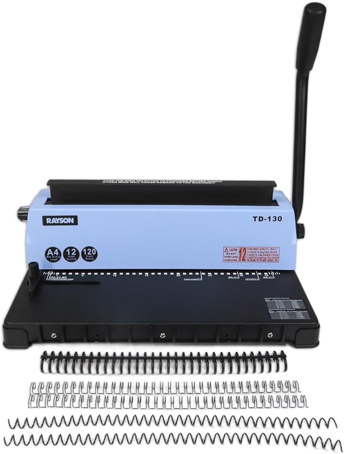 Rayson TD-130 Wire Binding Machine Punch 12 Sheets/Bind 120 Sheets