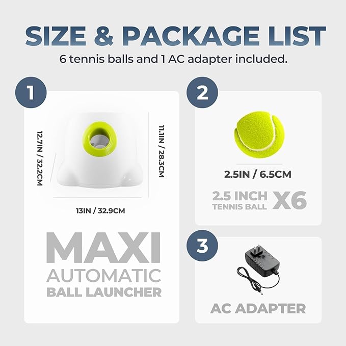 ALL FOR PAWS Automatic Ball Launcher for Dogs Interactive Puppy Pet Ball (6 Pcs)