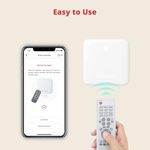 SwitchBot Bot White & Hub Mini Kit: Automate IR Devices & Physical Switches
