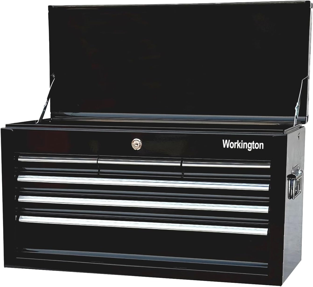 Workington Portable Metal Tool Chest with 6 Drawers, 24" 6-Drawer Tool Chest Cabinet with Ball Bearing Drawer Slides, Steel Tool Storage Box Organizer 4005 Black