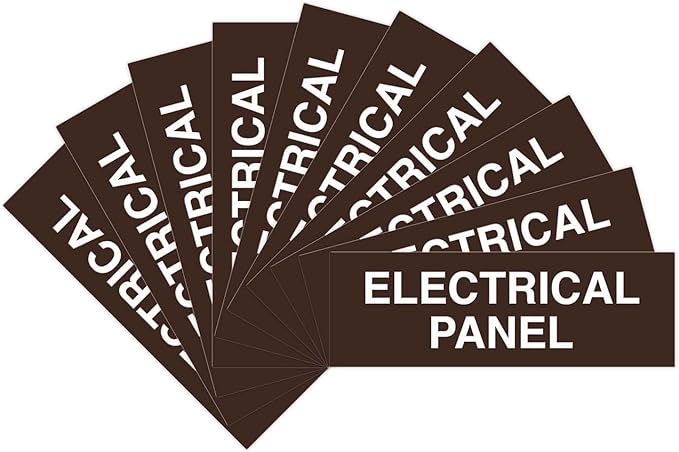All Quality Basic Electrical Panel Sign (10 Pack)