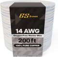 GS Power 200 Ft Duplex Marine Wire, 14 Gauge Wire, Oxygen-Free Tinned Copper 14