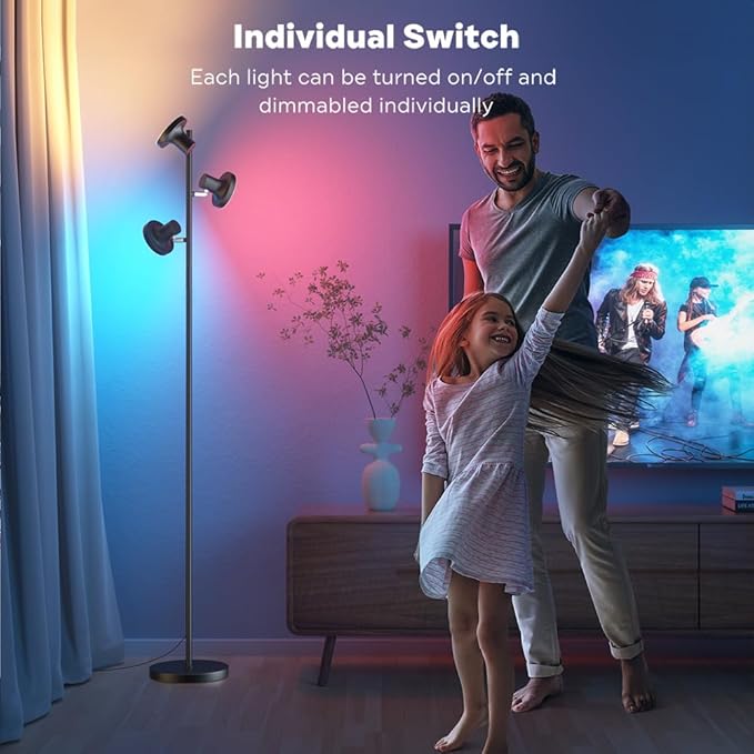 SIBRILLE RGB Floor Lamp, 36W Bright LED Standing Lamp