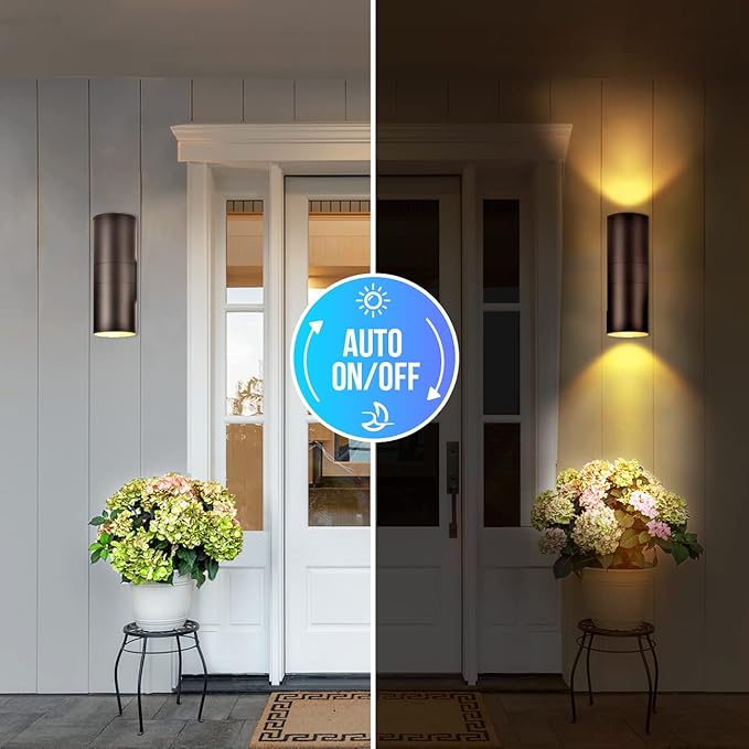 wowlite Modern Outdoor Wall Light (2 Pack)