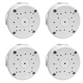 Outdoor Junction Box for Dome Camera Mount IP Security Cameras, White, Aluminum Metal Hide Cable Bracket, Rainproof, Round,4 Pack