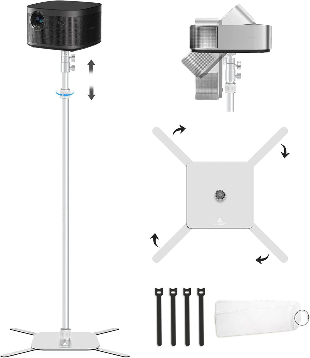 Projector Mount, Height Adjustable 19.5" to 47.5", Space-Saving, Heavy-Duty