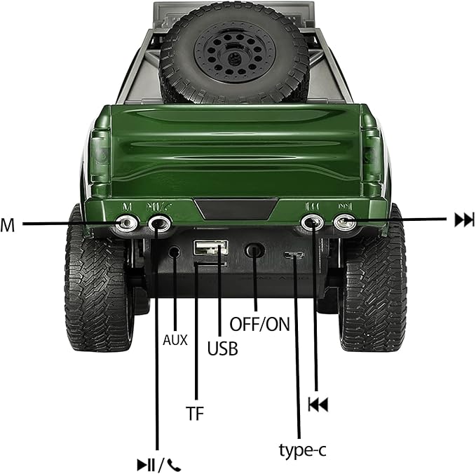 WS-589 Rugged Pickup Truck Bluetooth Replica Speaker – Portable Audio