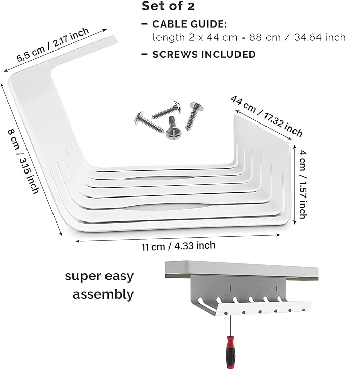 PAMO Cable Management Under Desk (Set of 2)