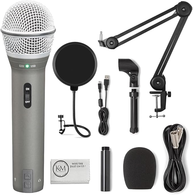 SAMSON Q2U Recording & Podcasting Pack | Gray Bundled