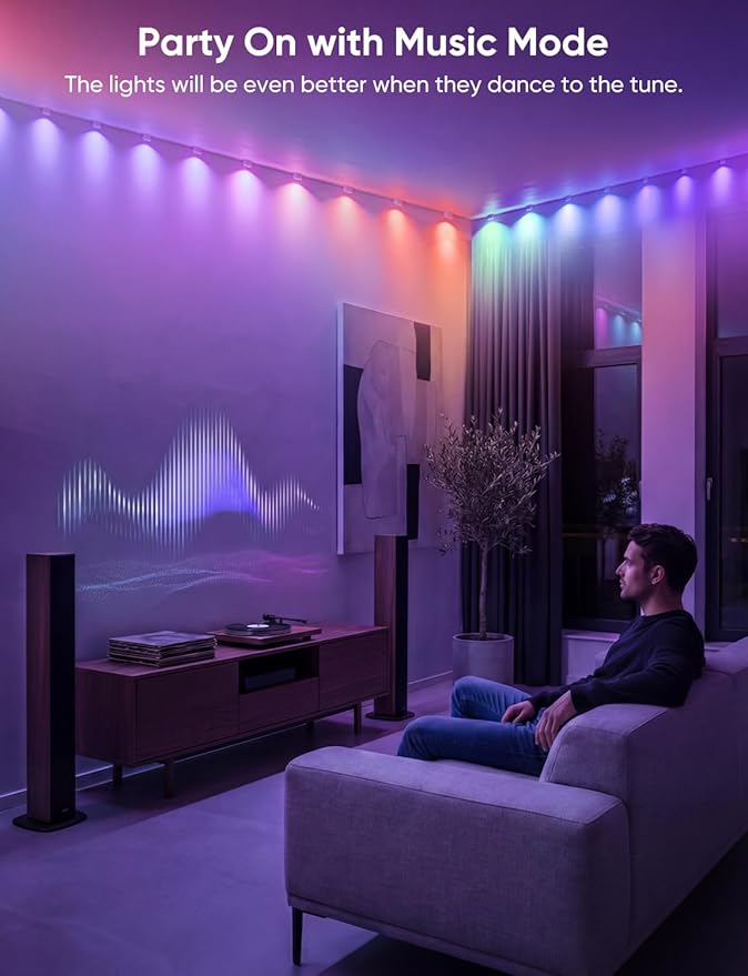 Smart RGB String Downlights, 30ft