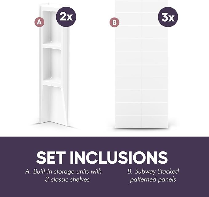 White Acrylic Tub Wall Surround 32"x 60"x 58"