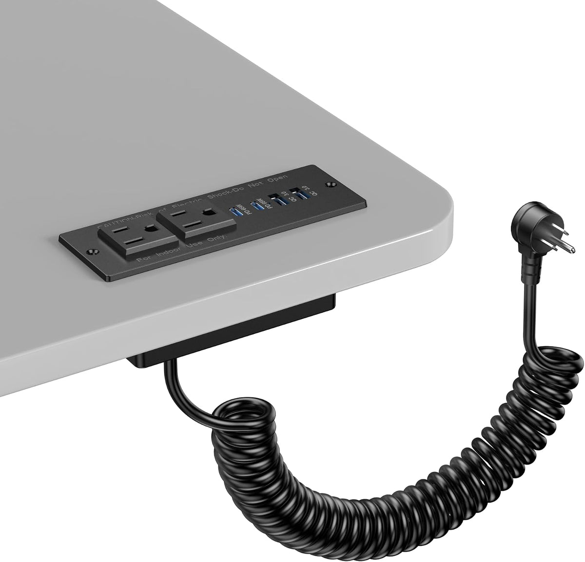 Recessed Power Strip USB C 65W Fast Charging Station, in Drawer Outlet