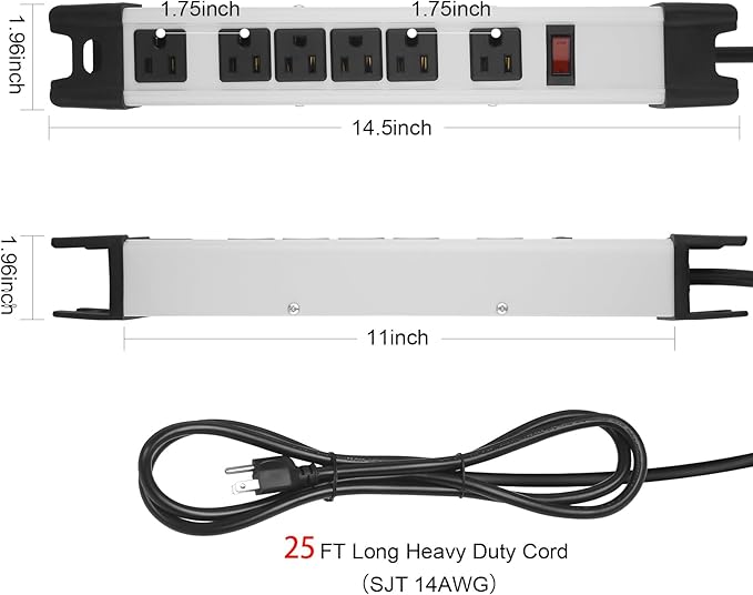 Heavy Duty Power Strip Surge Protector