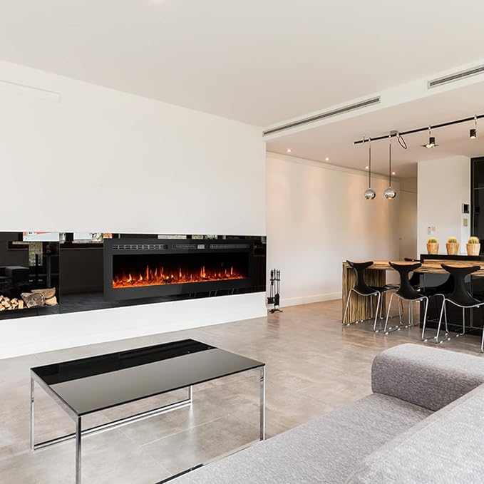 CharaVector 70 inch 750W/1500W Electric Fireplace Inserts