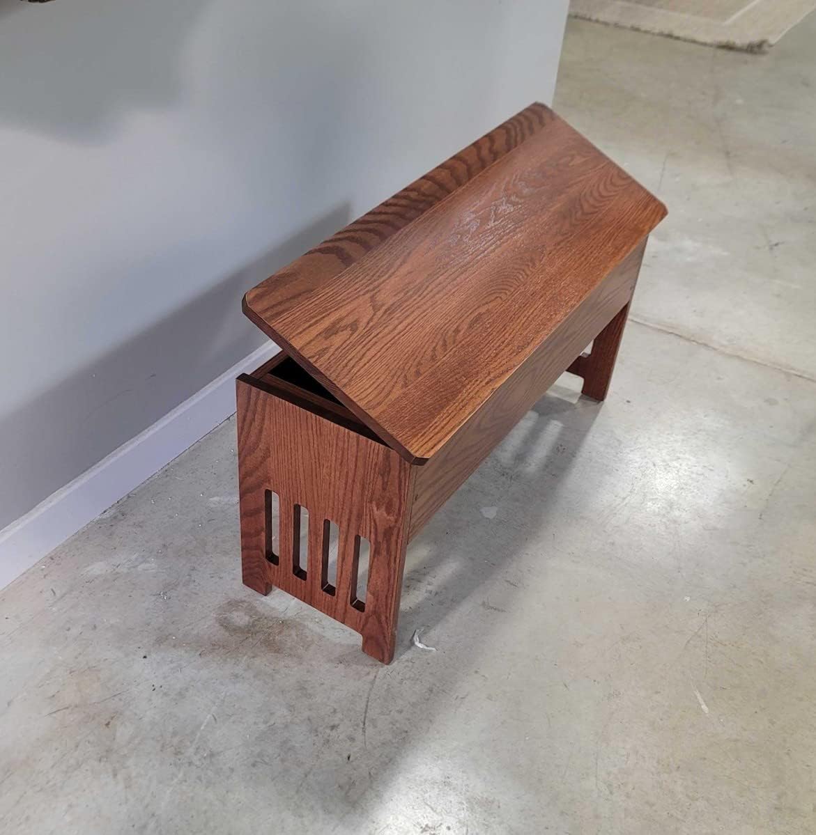 rustic red door co. wooden storage bench for showing dimensions