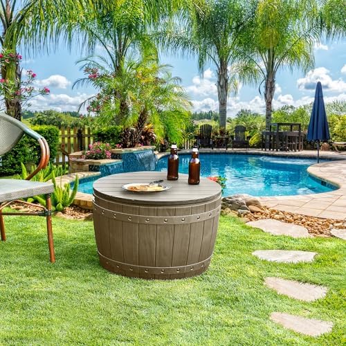 YITAHOME 33 Gallon Round Deck Box