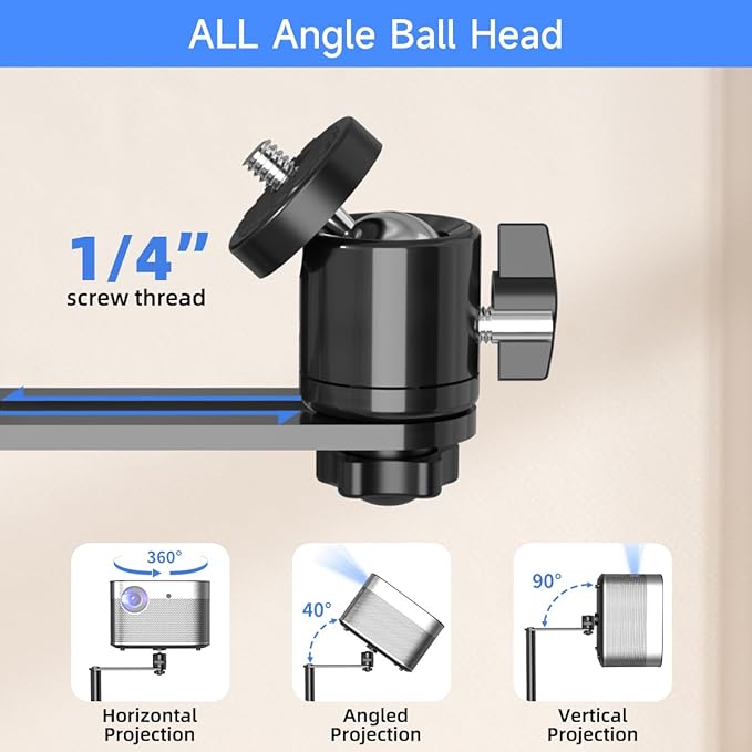 suptek 63.9” Extendable Projector Stand Against Wall Hidden Stand, 360°Swivel