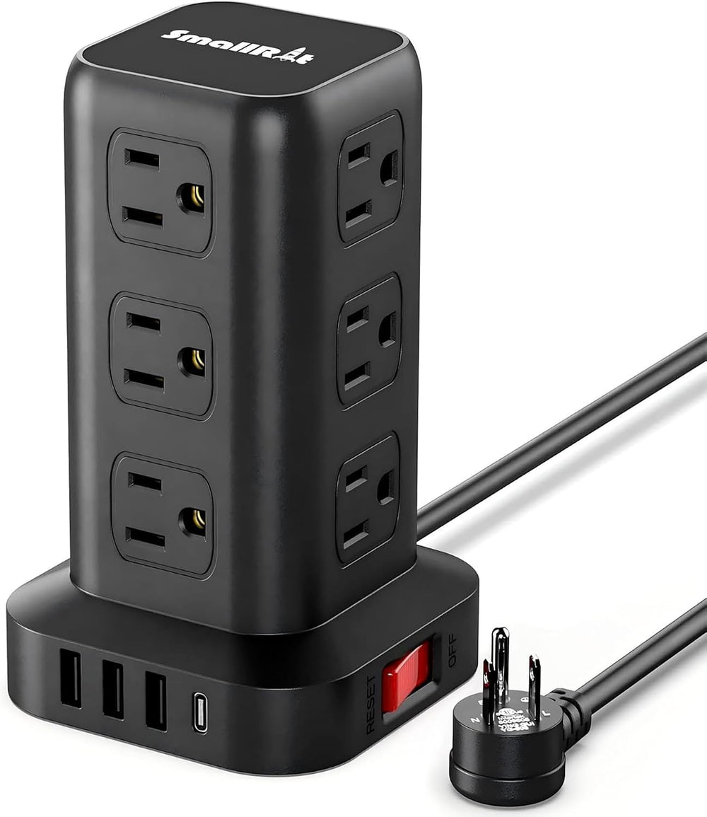 Extension Cord with Multiple Outlets, SMALLRT Power Strip Tower, Outlet Exten...