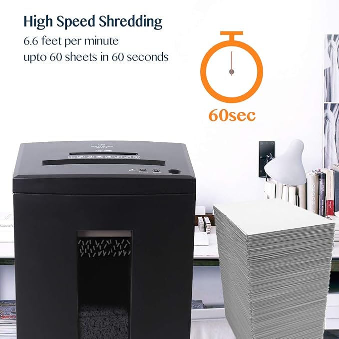 WOLVERINE 10-Sheet Super Micro Cut High Security Level P-5 Heavy Duty