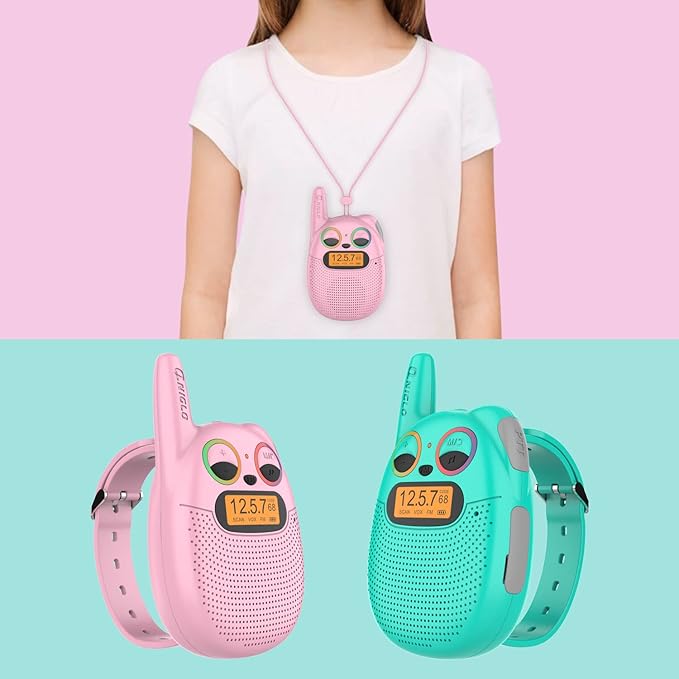 Qniglo Walkie Talkies for Kids Rechargeable 2 Pack, Wrist Watch Walkie Talkies