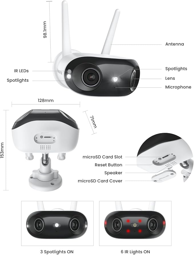 REOLINK 4K 8MP 180° Panoramic Security Camera