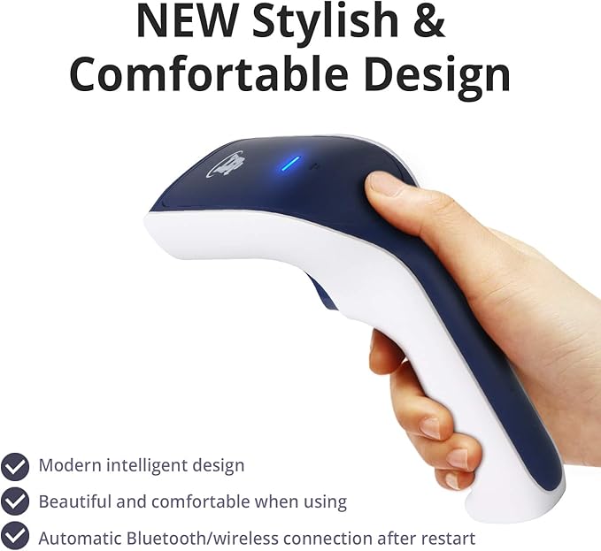 ScanAvenger Wireless Portable 1D Bluetooth Barcode Scanner: Hand Scanner 3-in-1