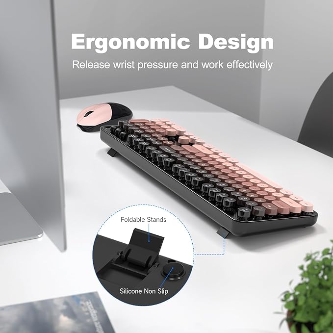 MOFII Wireless Keyboard and Mouse Combo, Full Size 2.4G Plug and Play