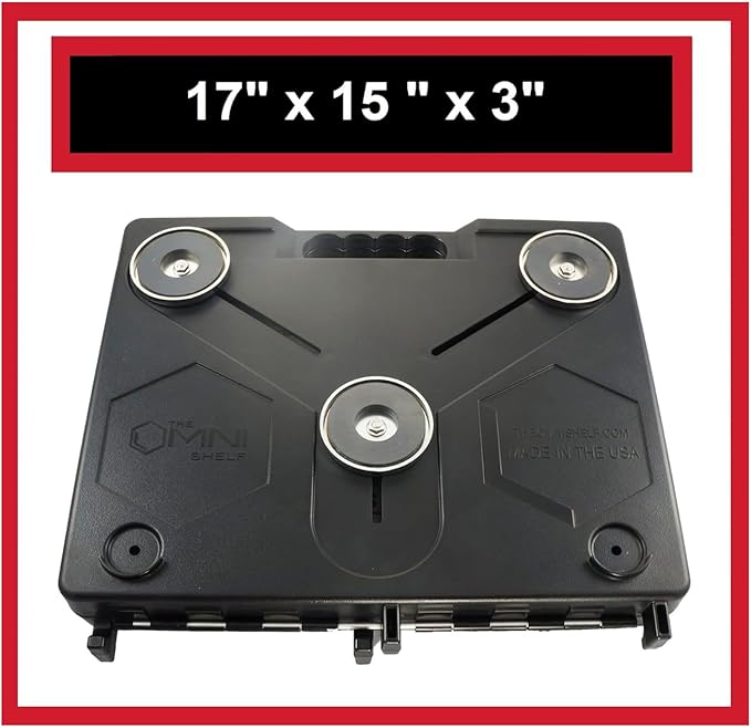The OmniShelf Magnetic Portable Workstation + Toolbox, Computer & Laptop Stand (3 Count)