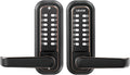 VEVOR Mechanical Keyless Entry Door Lock, 2.0 Code Upgrade, 4-7 Digits Code, Double-Sided Push Button Combination Keypad Door Lock with Handle, Auto Locking, for Indoor or Outdoor, Oil-Rubbed Bronze