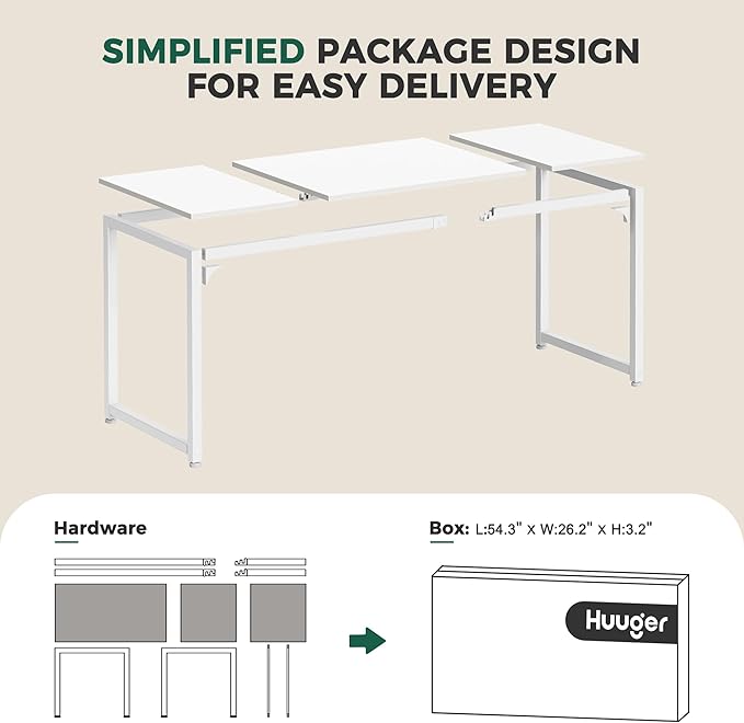 Huuger Computer Desk, 70 Inch Office Desk, Gaming Desk