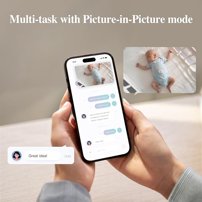 Sense-U AI 2.5K PTZ Baby Camera Monitor