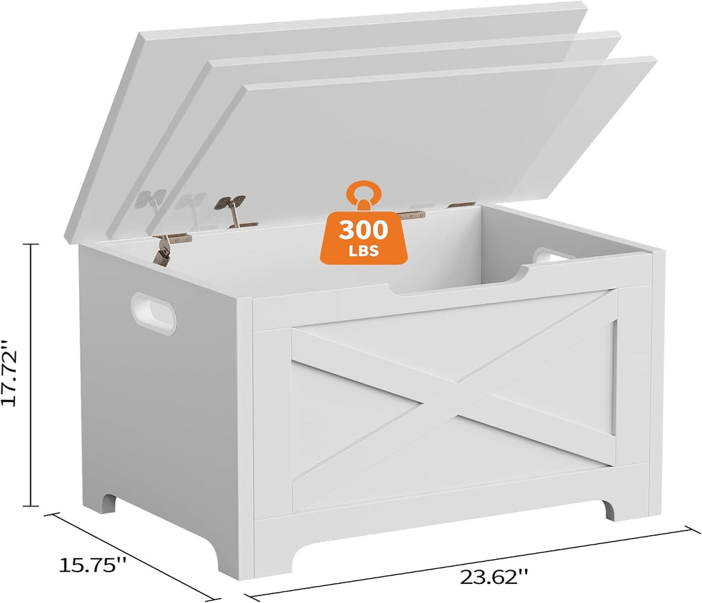 gaomon 23.6" storage chest, storage bench with safety, close-up detail