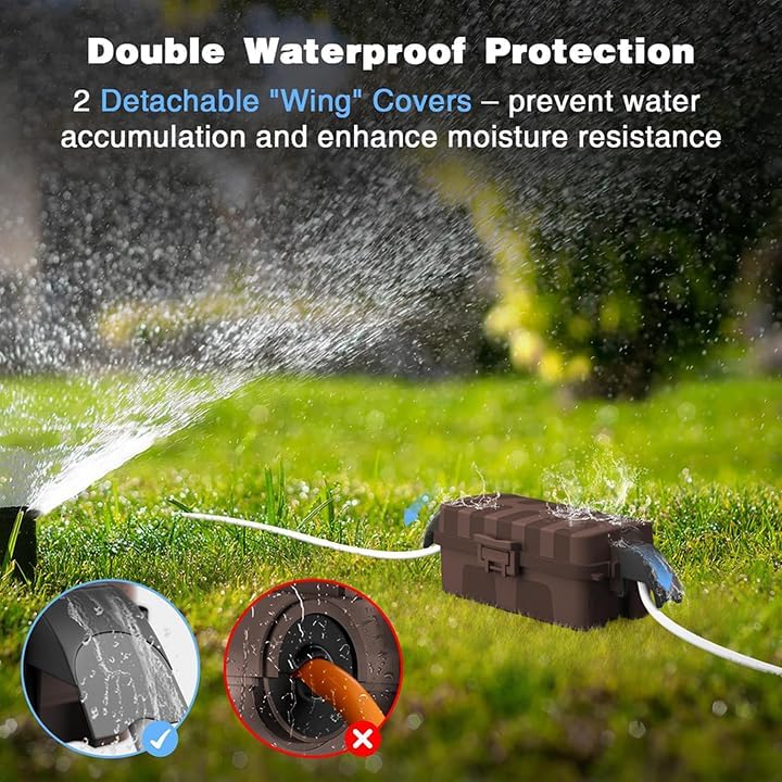 flemoon 2 pack ip55 outdoor electrical box waterproof shown in use