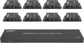 KEQINX 4K 1x8 HDMI Extender Splitter 70m/230ft HDMI Over Ethernet Splitter POC