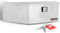 FORWODE 39 Inch Trailer Tongue Tool Box Lockable Aluminum ToolChest Silver