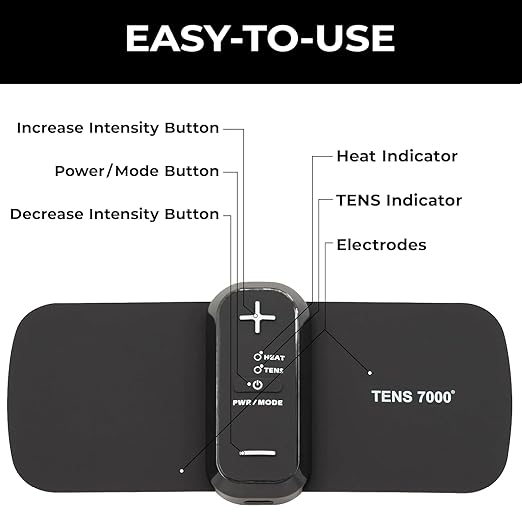 TENS 7000 Heat + TENS Unit for Menstrual Cramp Relief