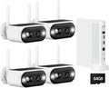 Solar Security Cameras Wireless Outdoor, 4-Camera System with 10CH NVR