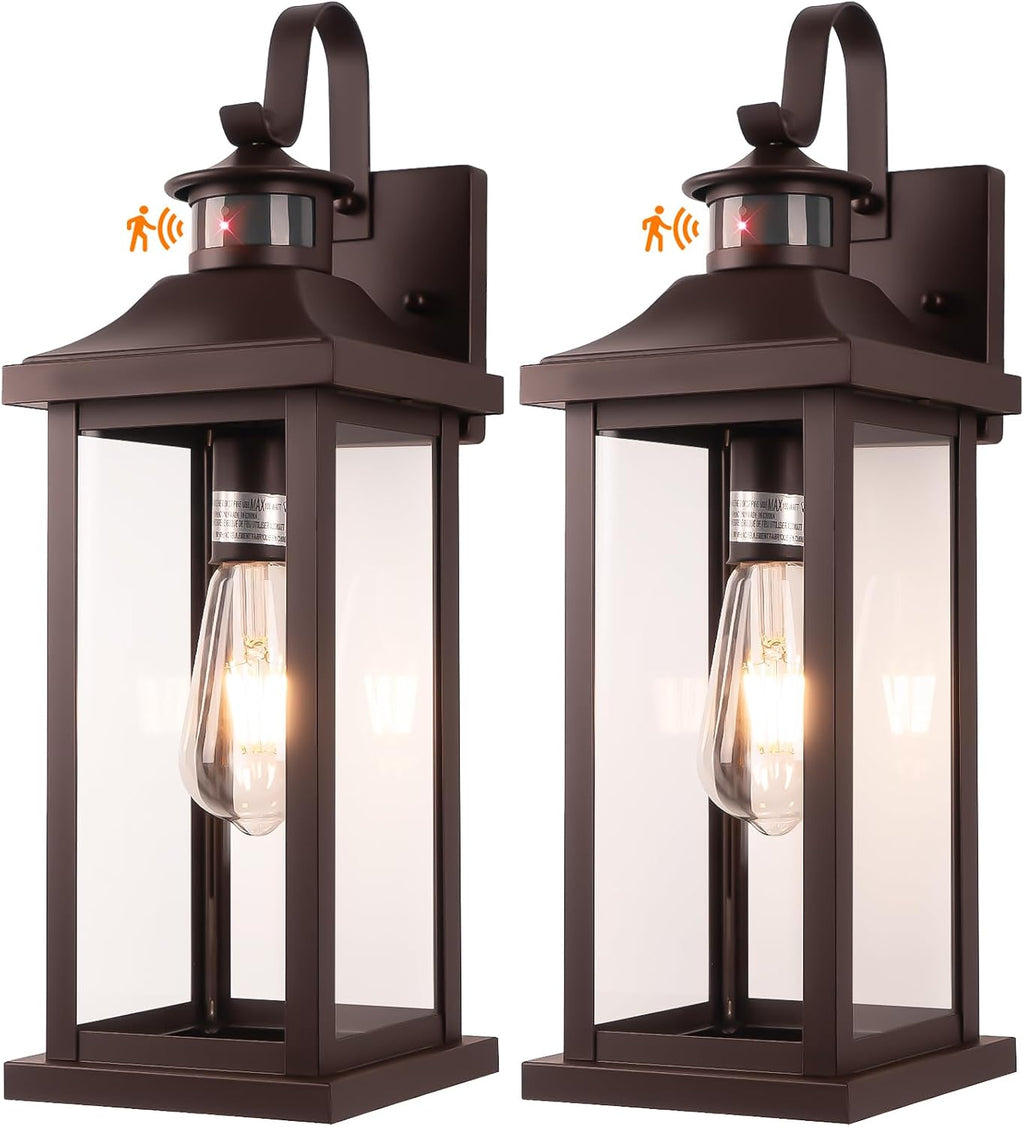 Roravilila Dusk to Dawn Motion Sensor Outdoor Lights Oil Rubbed Bronze 2-Pack