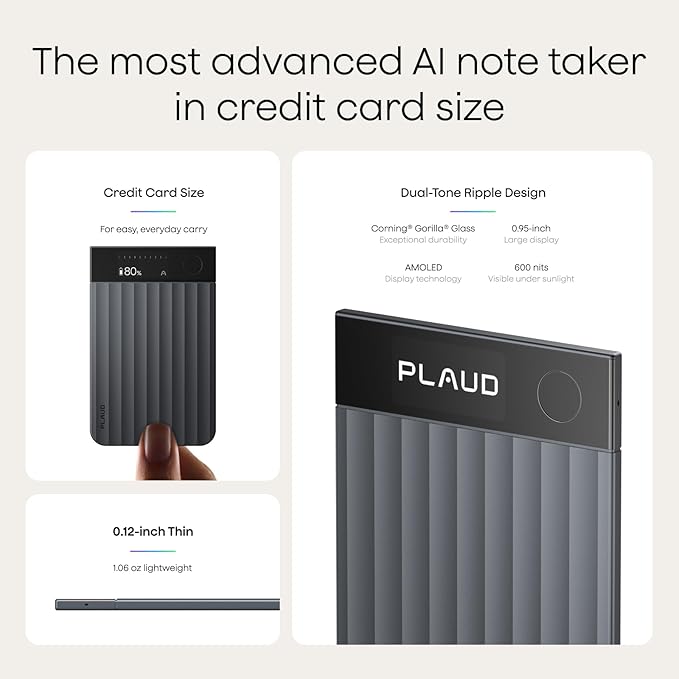 Plaud Note Pro AI Voice Recorder, Transcribe & Summarize
